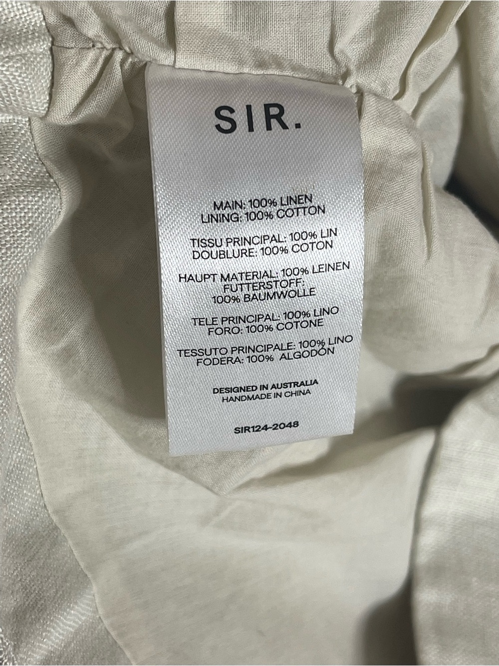SIR. Affogato Asymmetric Top in Ecru - Picture 13 of 15